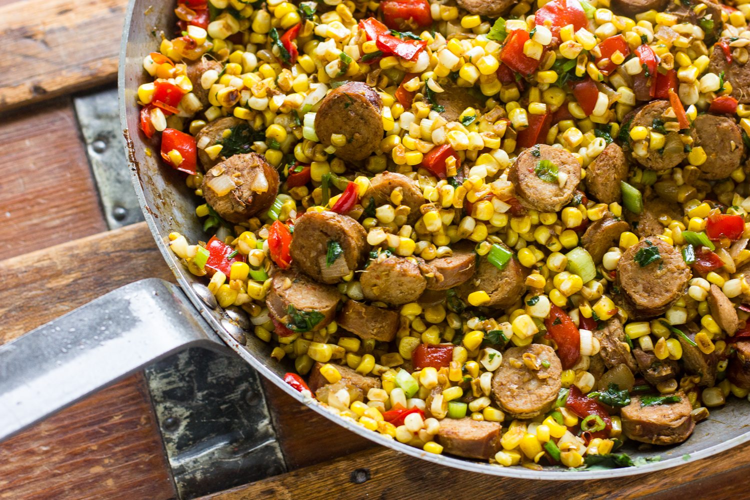 Skillet Corn with Smoked Sausage Recipe